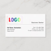 Professionelle Visitenkarte mit Logo und QR-Code, (Vorderseite)
