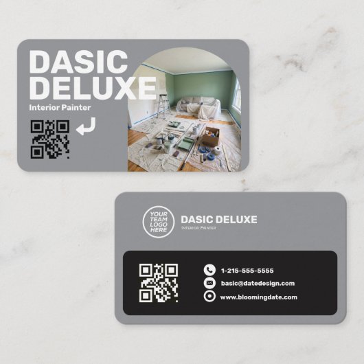 Professionelle Visitenkarte mit Logo und QR-Code (Vorne/Hinten)