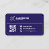 Professionelle Visitenkarte mit Logo und QR-Code (Rückseite)