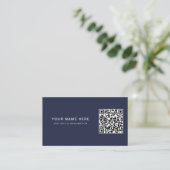 Professionelle Visitenkarte mit QR-Code und Logo (Stehend Vorderseite)