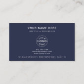 Professionelle Visitenkarte mit QR-Code und Logo (Rückseite)