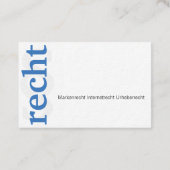 Professionelle Visitenkarten blau weiß Visitenkarte (Rückseite)