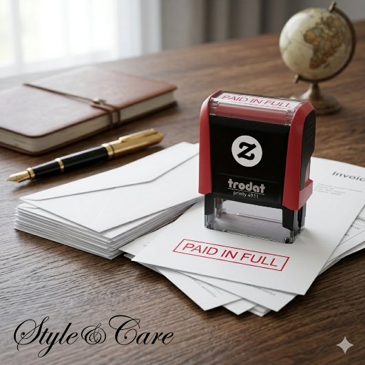 Professionelle Vollständig Bezahlt Stempel Klar Fü