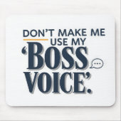 Professionelle Vorgesetzten-Stimmen-Typografie-Zit Mousepad (Vorne)