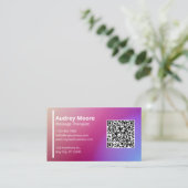 Professionelle Vorlagen QR-Code Massagetherapeut Visitenkarte (Stehend Vorderseite)