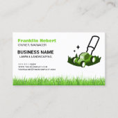 Professionelle weiße Grün-Rasenpflege & Landschaft Visitenkarte (Vorderseite)