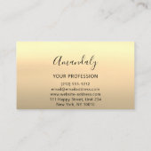 Professionelle Wimpern Friseursalon Gold Ombre Visitenkarte (Rückseite)