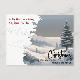 Professionelle Winterlandschaft Weihnachtsgeschäft Feiertagspostkarte
