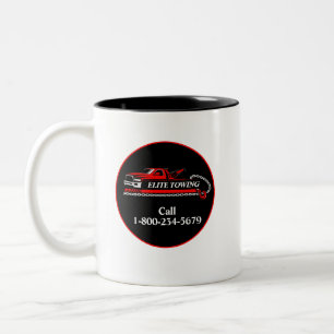 Professioneller Abschleppdienst Zweifarbige Tasse