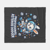 Professioneller Asteroiden-Ausweich-Hase Fleecedecke (Vorderseite (Horizontal))