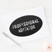 PROFESSIONELLER AUFRÜHRER  OVALER AUFKLEBER (Umschlag)