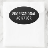 PROFESSIONELLER AUFRÜHRER  OVALER AUFKLEBER (Tasche)