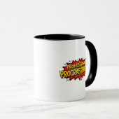 Professioneller Aufschieber Pop-Art-Comic Tasse (VorderseiteRechts)