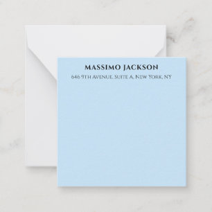 Professioneller Babyblauer moderner minimalistisch Mitteilungskarte