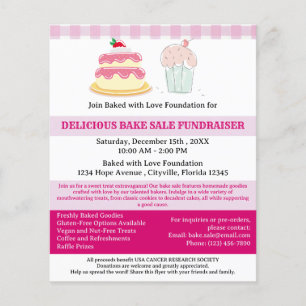 Professioneller Backverkaufs-Fundraiser Flyer