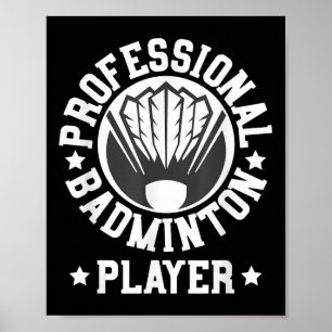 Professioneller Badminton-Spieler Shuttle-Geschenk Poster