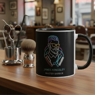 Professioneller Barbier Haarschnitt Rasur Körperpf Tasse