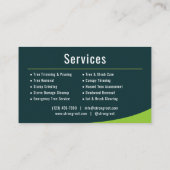 Professioneller Baumschnitt-Service Arborist Visitenkarte (Rückseite)