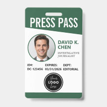 Professioneller benutzerdefinierter Pressepass-ID-