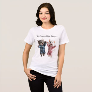 Professioneller Bettspringer – Lustiges süßes Katz Tri-Blend Shirt