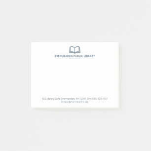 Professioneller Bibliothekar Bibliotheksname Einfa Post-it Klebezettel