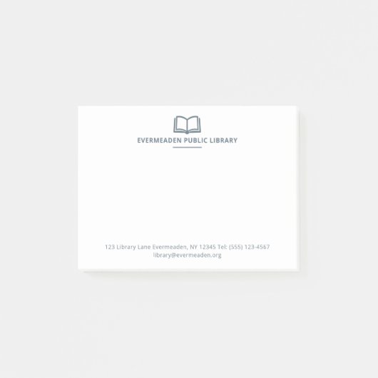 Professioneller Bibliothekar Bibliotheksname Einfa Post-it Klebezettel (Vorderseite)