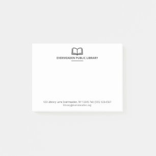 Professioneller Bibliotheksname Einfach Post-it Klebezettel