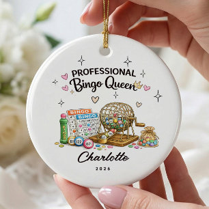 Professioneller Bingo-Königin-Schmuck Keramik Ornament