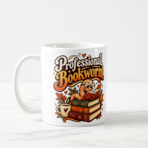 Professioneller Bücherwurm Süße Retro-Lesewurm-Tas Kaffeetasse