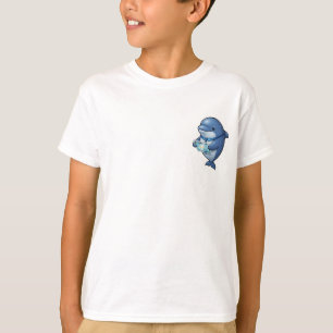 Professioneller Business-Delfin-Tablet Blau Kinder T-Shirt