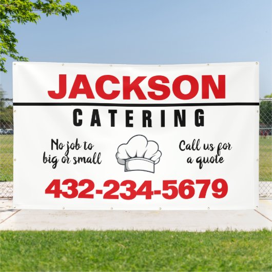 Professioneller Catering-Service Banner (Außenbereich)