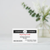 Professioneller Catering-Service Visitenkarte (Stehend Vorderseite)