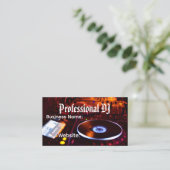 Professioneller Deejay Visitenkarte (Stehend Vorderseite)