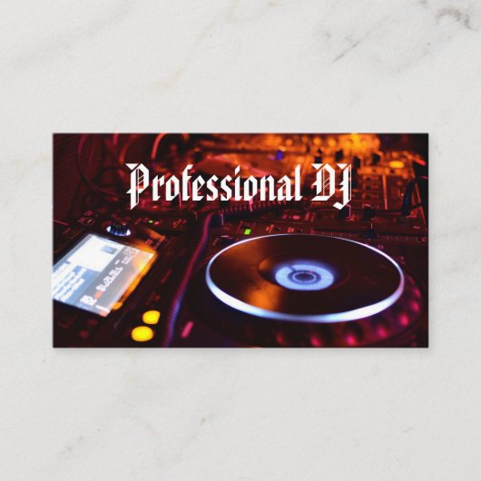 Professioneller Deejay Visitenkarte (Vorderseite)