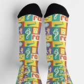Professioneller Discjockey-Ikonendesign Socken (Oben)