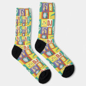 Professioneller Discjockey-Ikonendesign Socken (Rechts)