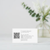 Professioneller einfacher Logo-QR-Code Visitenkarte (Stehend Vorderseite)