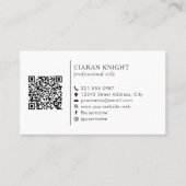 Professioneller einfacher Logo-QR-Code Visitenkarte (Vorderseite)