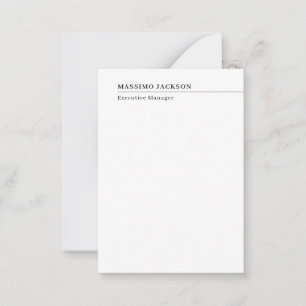 Professioneller einfacher minimalistischer moderne mitteilungskarte
