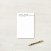 Professioneller einfacher minimalistischer moderne post-it klebezettel (Auf Schreibtisch)