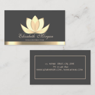Professioneller Eleganter Goldener Lotus, Yoga Visitenkarte
