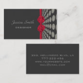 Professioneller, eleganter Polka Punkte roter Boge Visitenkarte (Vorne/Hinten)