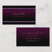 Professioneller eleganter Samtlook Visitenkarte (Vorne/Hinten)