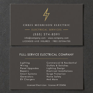 Professioneller Elektriker Moderne Elektrounterneh Visitenkarte
