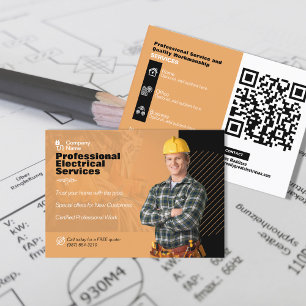 Professioneller Elektriker-Service Werbung Visitenkarte