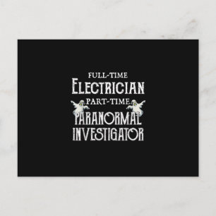 Professioneller Elektriker Teilzeit-Paranormale Ga Postkarte