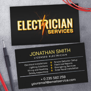 Professioneller Elektroinstallateur - Elektriker Visitenkarte