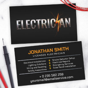 Professioneller Elektroinstallateur - Elektriker Visitenkarte