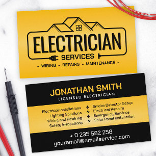 Professioneller Elektroinstallateur - Elektriker Visitenkarte