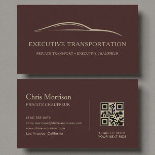 Professioneller Fahrer Eleganter QR-Code Visitenkarte